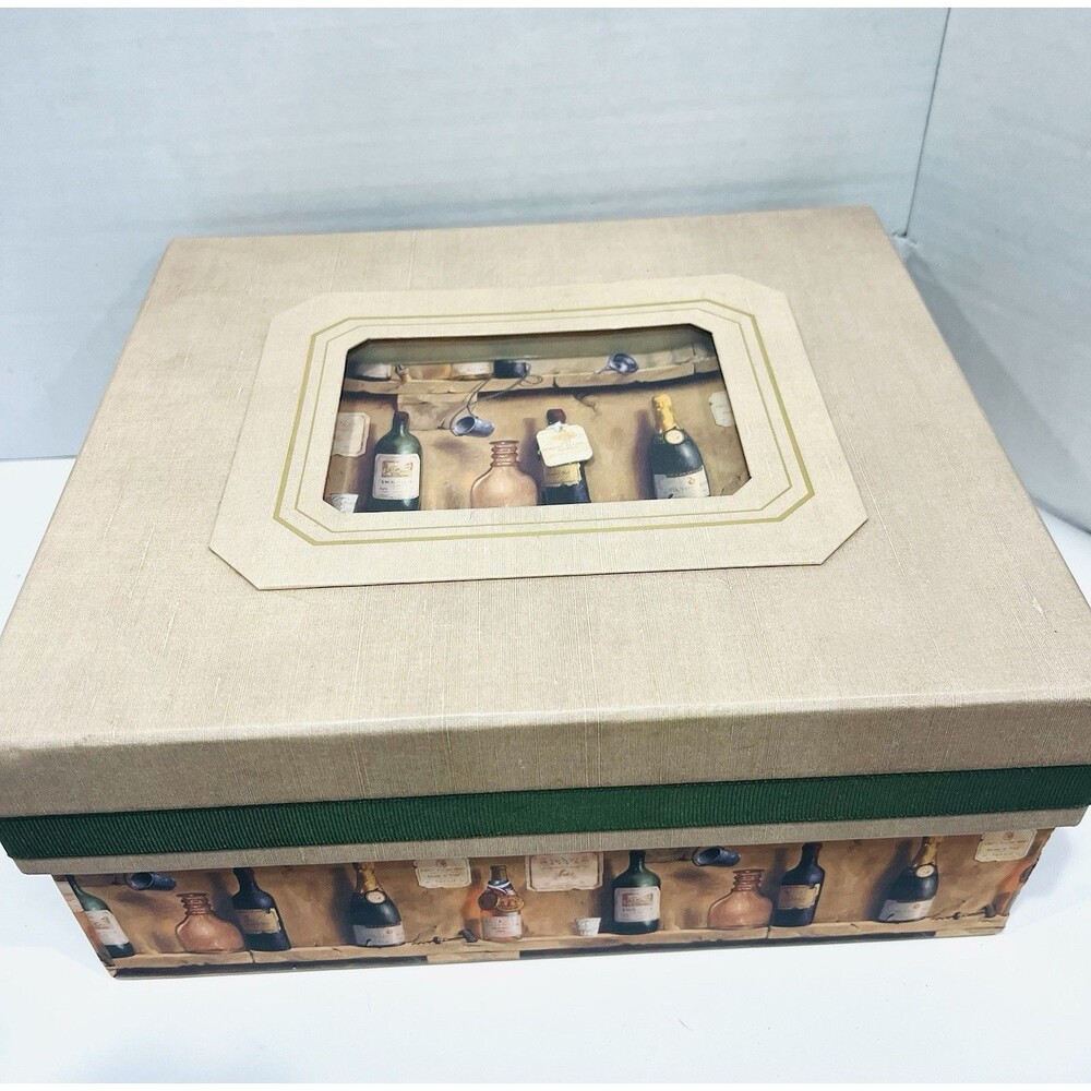 Wine Gift Box With Journal Recipe Book Picture Frame Cards With Envelopes Sticke